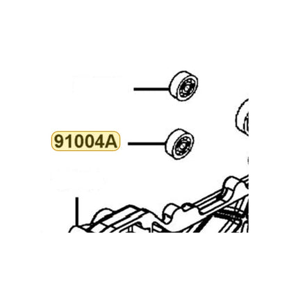 KYMCO Ball Radial 6203 Spc Bearing 17*40*12 91004-KNBN-92A, part location on the factory exploded-view diagram