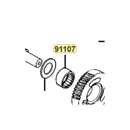 KYMCO Needle Bearing 22*30*13 91107-LLB1-900, part location on the factory exploded-view diagram