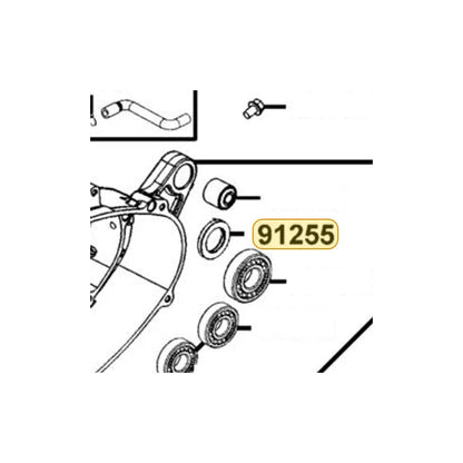 KYMCO Oil Seal 34*54*8 91255-LKG7-E00, part location on the factory exploded-view diagram