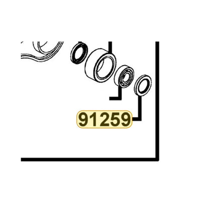 KYMCO Oil Seal 91259-KFBF-C00, part location on the factory exploded-view diagram