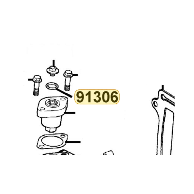 KYMCO O-Ring 1.5*9.5 91306-1E05-C00, part location on the factory exploded-view diagram