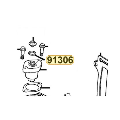 KYMCO O-Ring 1.5*9.5 91306-1E05-C00, part location on the factory exploded-view diagram