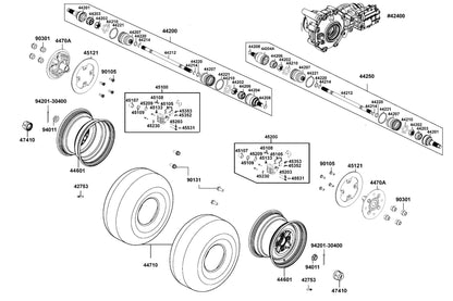KYMCO Wheel Assy Fr exploded-view diagram, UXV 450