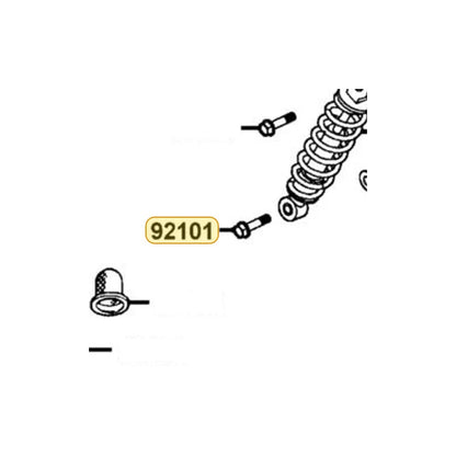 KYMCO Hex Bolt 10X40 92101-10040-0G, part location on the factory exploded-view diagram