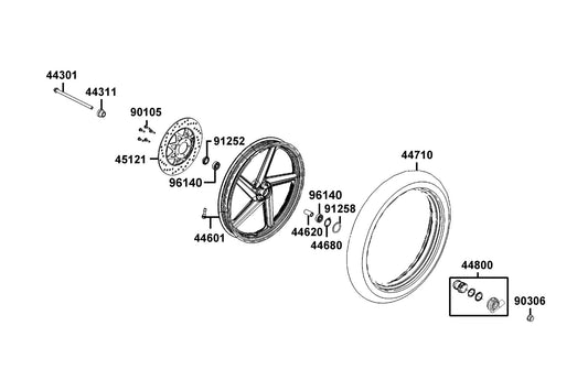 Dust Seal 40*50*5 — 91258-4L10-007 — KYMCO exploded-view diagram