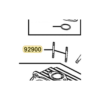 KYMCO Stud Bolt 6x50 92900-LBD4-0B, part location on the factory exploded-view diagram