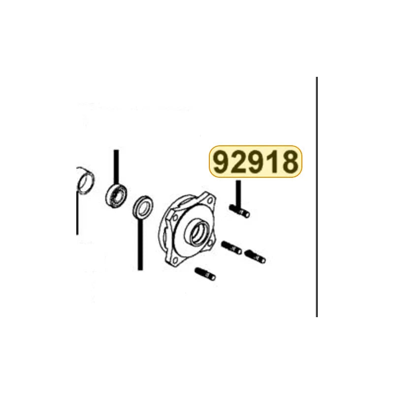 KYMCO 10*17 Stud Bolt 92918-LBD4-900, part location on the factory exploded-view diagram
