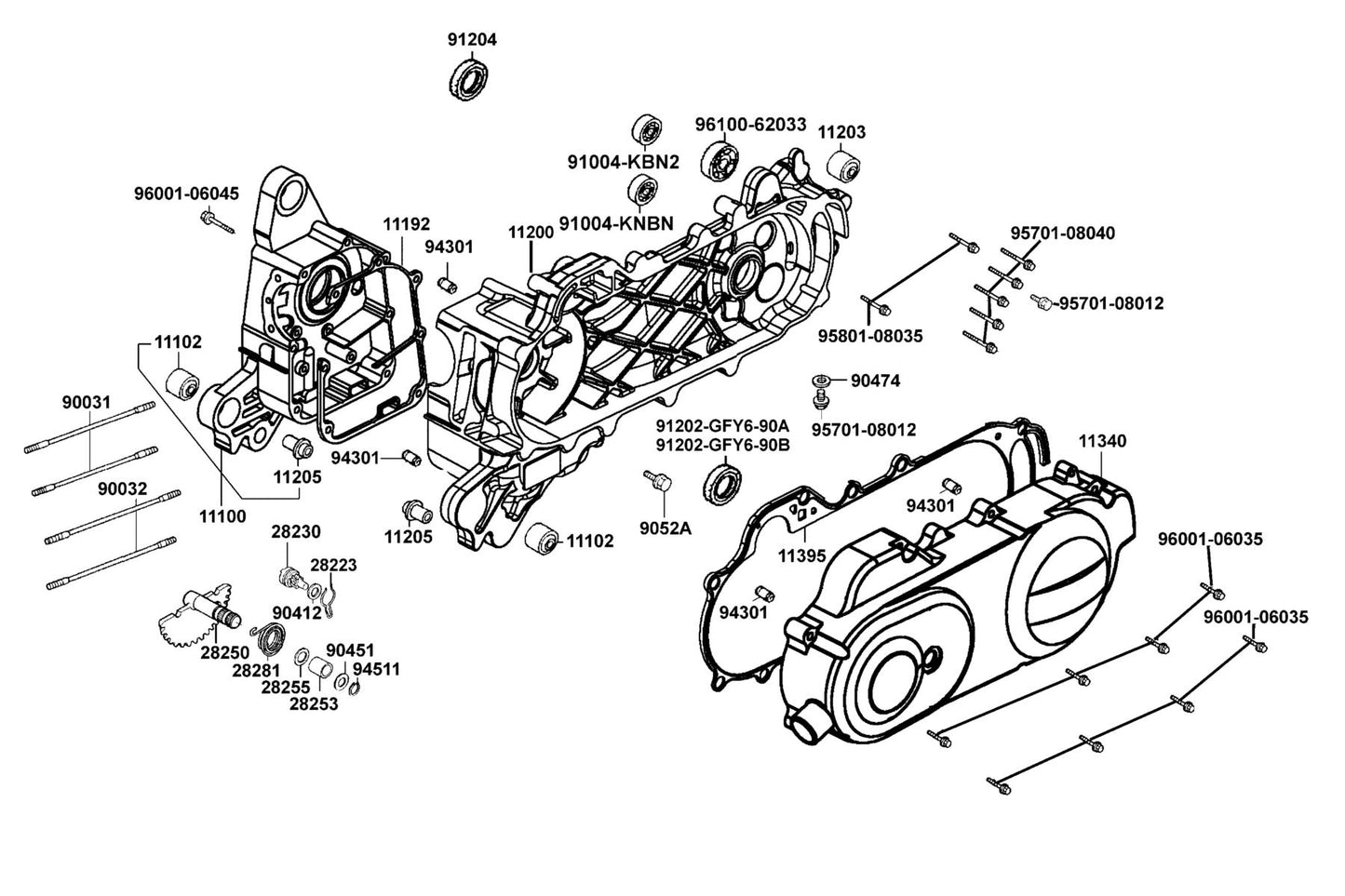 Oil Seal 17*30*6 — 91204-KNBN-90A — KYMCO exploded-view diagram