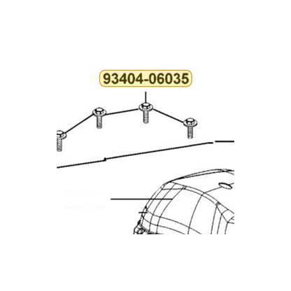 KYMCO Washer Bolt 6*35 93404-06035-06, part location on the factory exploded-view diagram