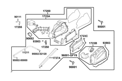 Clip B12 Tube — 95002-02120 — KYMCO exploded-view diagram