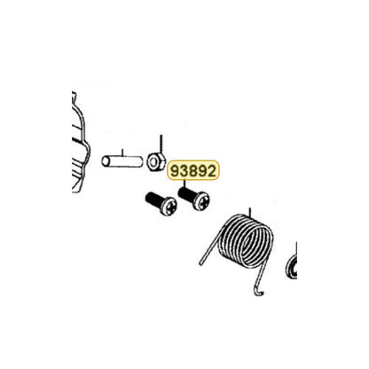 KYMCO Washer Screw 5*12 93892-05012-08G, part location on the factory exploded-view diagram