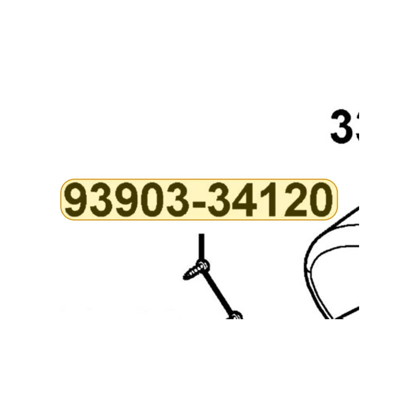 KYMCO Tapping Screw 4X8 93903-34160, part location on the factory exploded-view diagram