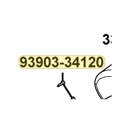 KYMCO Tapping Screw 4X8 93903-34160, part location on the factory exploded-view diagram