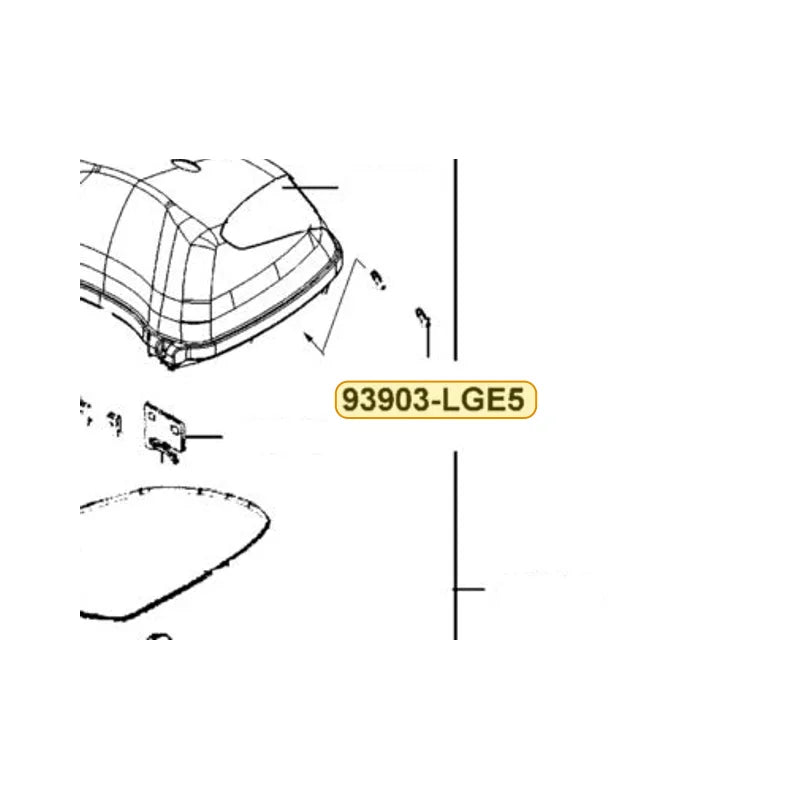 KYMCO Tapping Screw 3*12 93903-LGE5-E00, part location on the factory exploded-view diagram