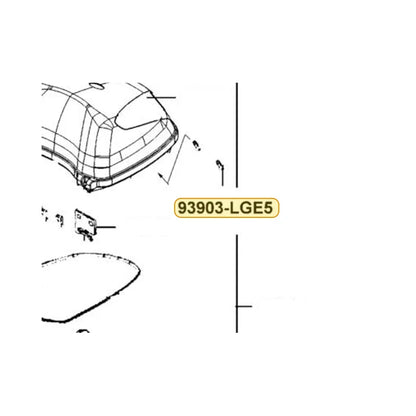 KYMCO Tapping Screw 3*12 93903-LGE5-E00, part location on the factory exploded-view diagram