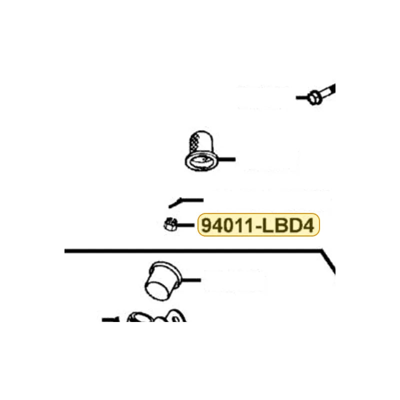 KYMCO Flange Castle Nut 10Mm 94011-LBD4-900, part location on the factory exploded-view diagram