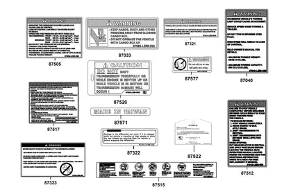 KYMCO Caution Label exploded-view diagram, UXV 700