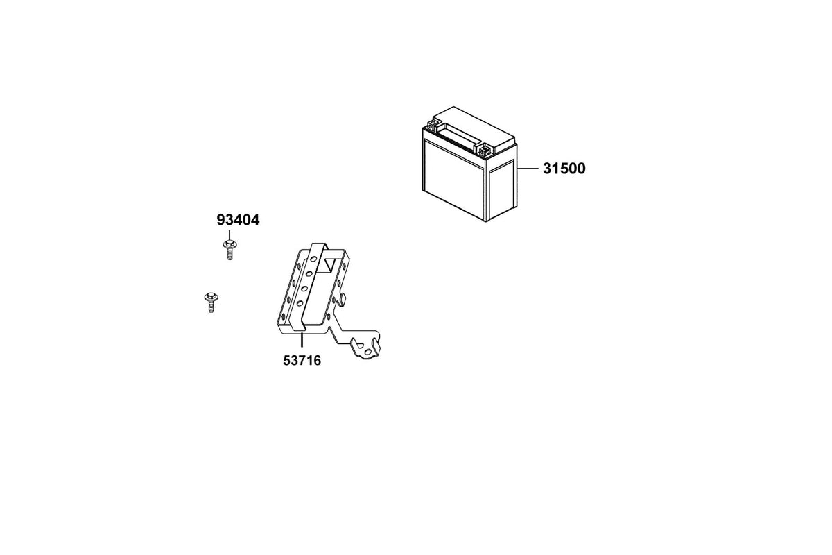 KYMCO Battery exploded-view diagram, UXV 450