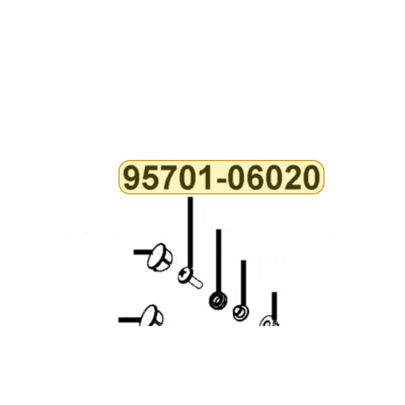 KYMCO Flange Bolt 95701-06020-08, part location on the factory exploded-view diagram
