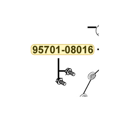 KYMCO Flange Bolt 8*16 (K) 95701-08016-07, part location on the factory exploded-view diagram