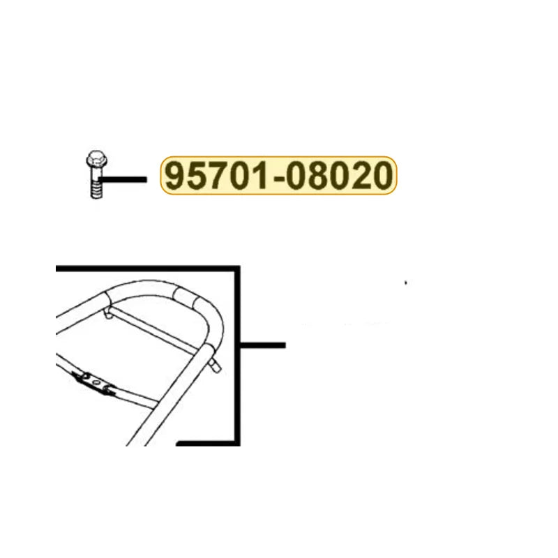 KYMCO Flange Bolt 8*20 (K) 95701-08020-07G, part location on the factory exploded-view diagram