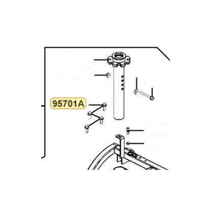 KYMCO Flange Bolt 8*20 95701-08020-08G, part location on the factory exploded-view diagram