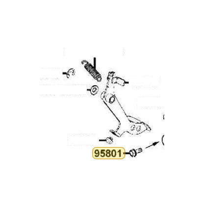 KYMCO Flange Bolt 8*16 95801-08016-06, part location on the factory exploded-view diagram
