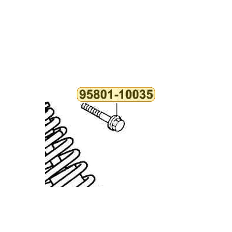 KYMCO Flange Bolt 10X35 95801-10035-06, part location on the factory exploded-view diagram
