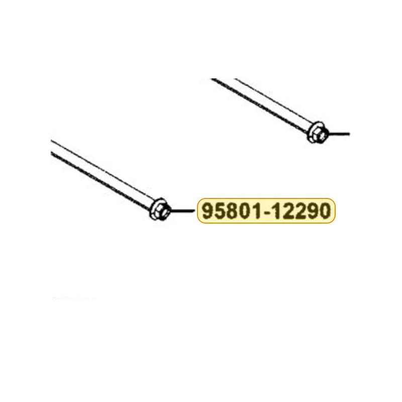 KYMCO Flange Bolt 12X290 95801-12290-06, part location on the factory exploded-view diagram