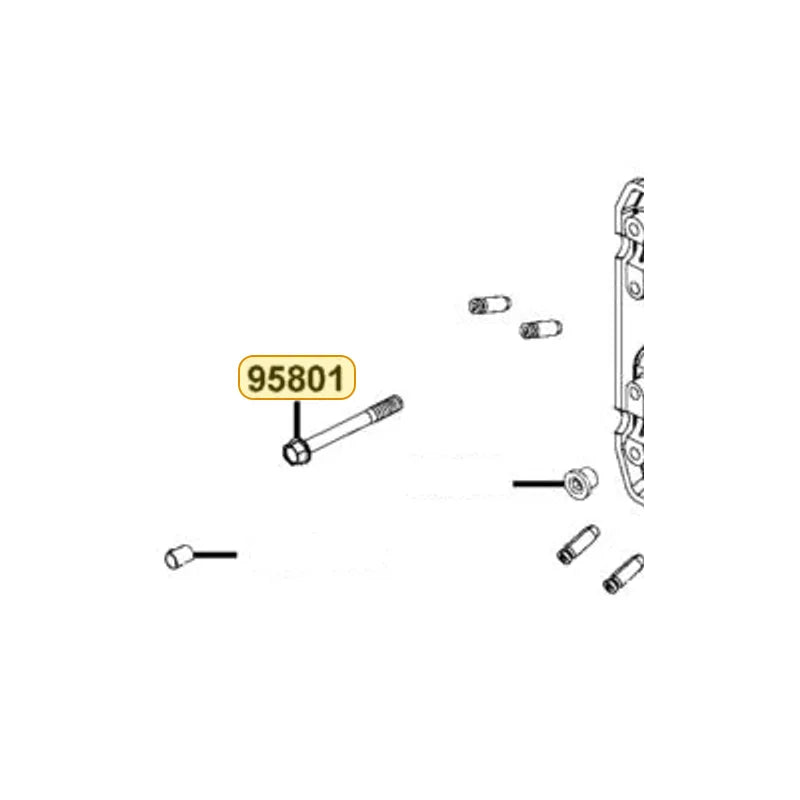 KYMCO Ubs Bolt 8x71 (C) 95801-KED9-900, part location on the factory exploded-view diagram