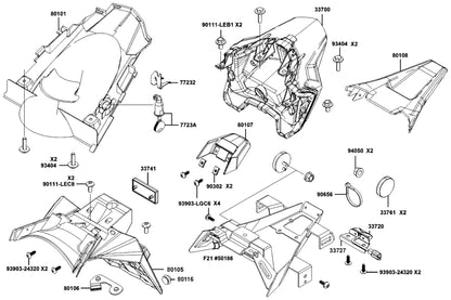 Seat Lock Assy — 7723A-AGJ5-900 — KYMCO exploded-view diagram