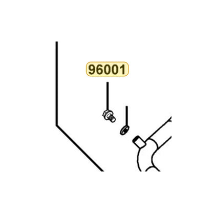 KYMCO Flange Bolt 6X8 96001-06008-07, part location on the factory exploded-view diagram