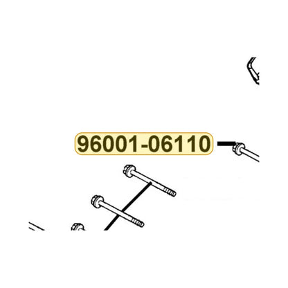 KYMCO Flange Sh Bolt 6*110 96001-06110-08, part location on the factory exploded-view diagram