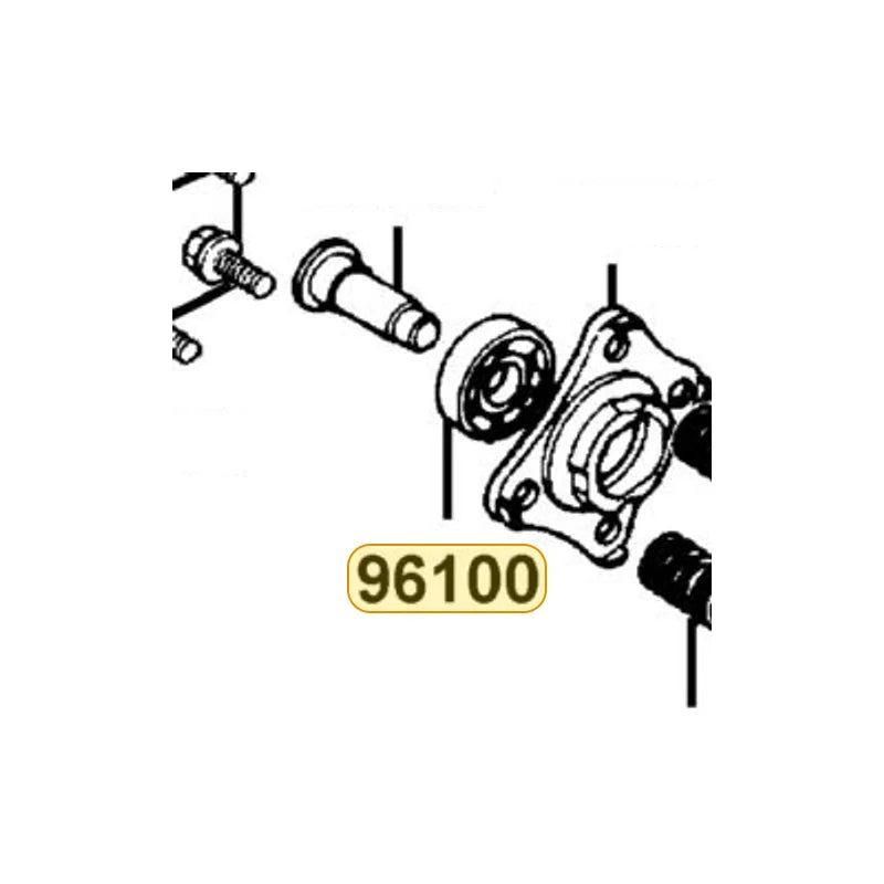 KYMCO Radial Ball Bearing 6001 96100-60010-00, part location on the factory exploded-view diagram