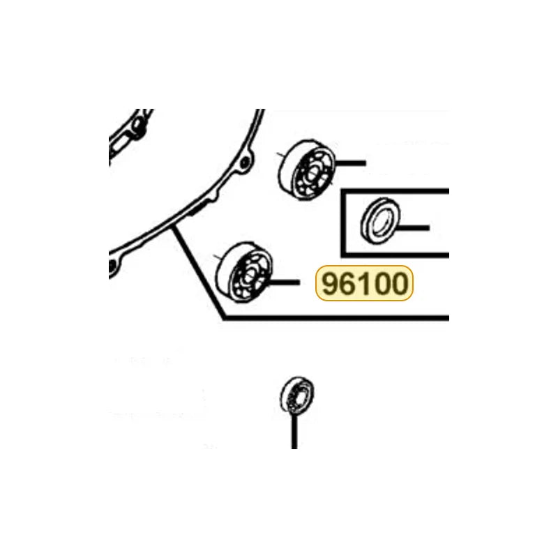 KYMCO Ball Radial Bearing 6002 96100-60020-00, part location on the factory exploded-view diagram