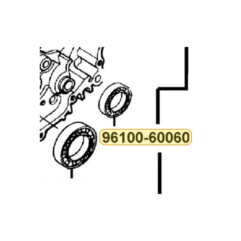 KYMCO Ball Radial Bearing 6006 96100-60060-00, part location on the factory exploded-view diagram