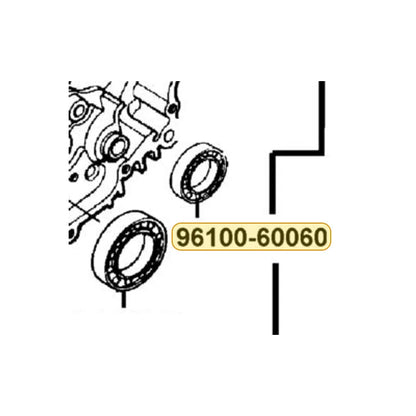 KYMCO Ball Radial Bearing 6006 96100-60060-00, part location on the factory exploded-view diagram