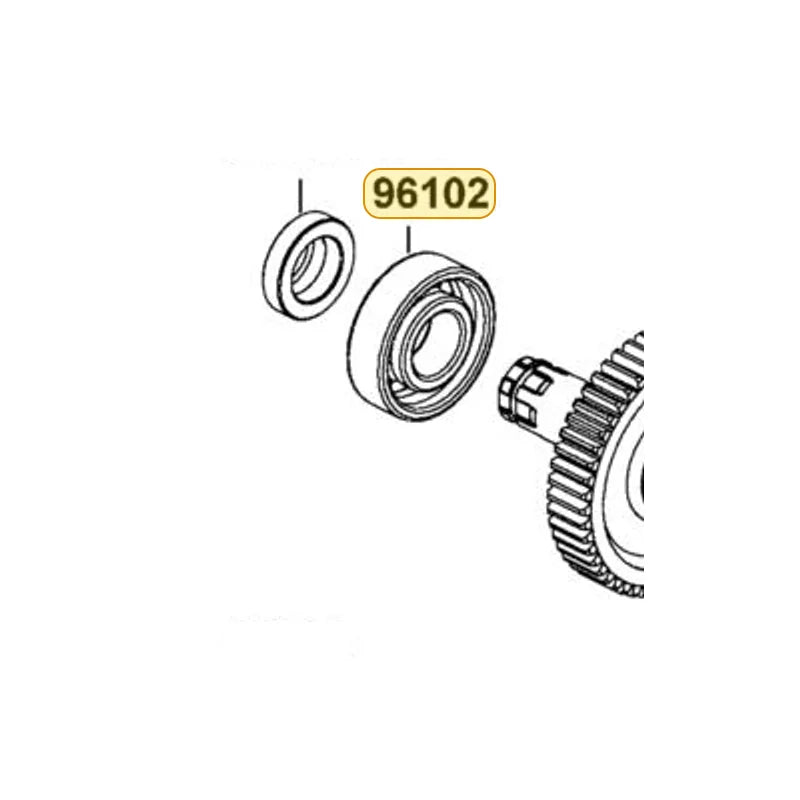 KYMCO Ball Din Bearing 625-62/22C3 96102-PUA5-E00, part location on the factory exploded-view diagram