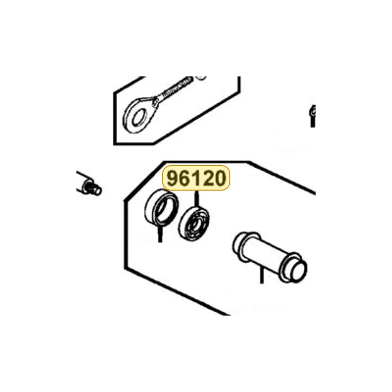 KYMCO Ball Radial Bearing 6006 96120-60060-10, part location on the factory exploded-view diagram
