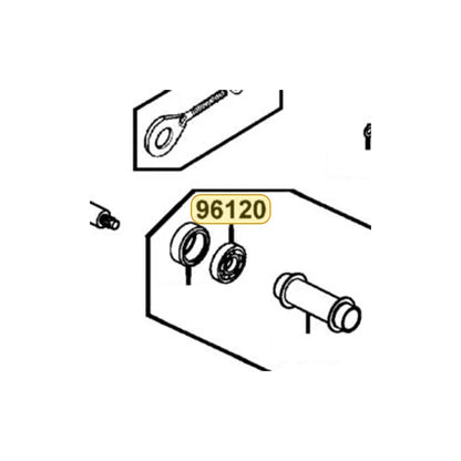 KYMCO Ball Radial Bearing 6006 96120-60060-10, part location on the factory exploded-view diagram