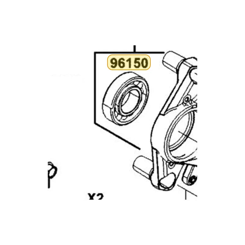 KYMCO Bearing 6206Uu 96150-62060-10, part location on the factory exploded-view diagram