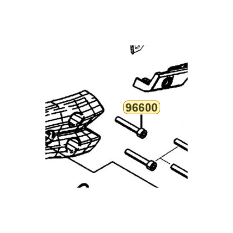 KYMCO Scoket Bolt 8X50 96600-08050-02, part location on the factory exploded-view diagram