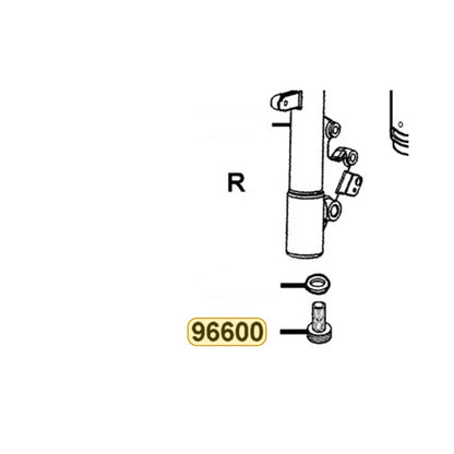 KYMCO Bolt Socket 96600-LBA2-E00, part location on the factory exploded-view diagram