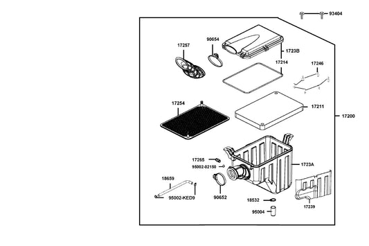 Clip B14.5 Tube — 95002-02150 — KYMCO exploded-view diagram