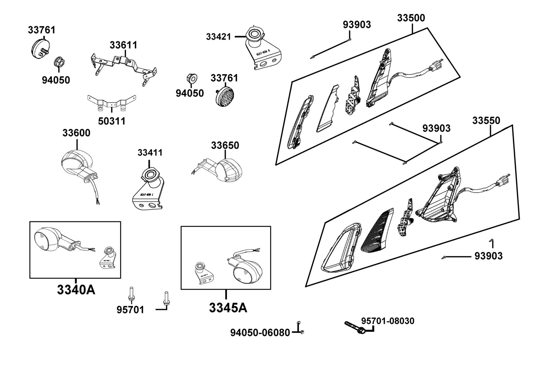 Bolt Flange Small — 95701-08030-08G — KYMCO exploded-view diagram