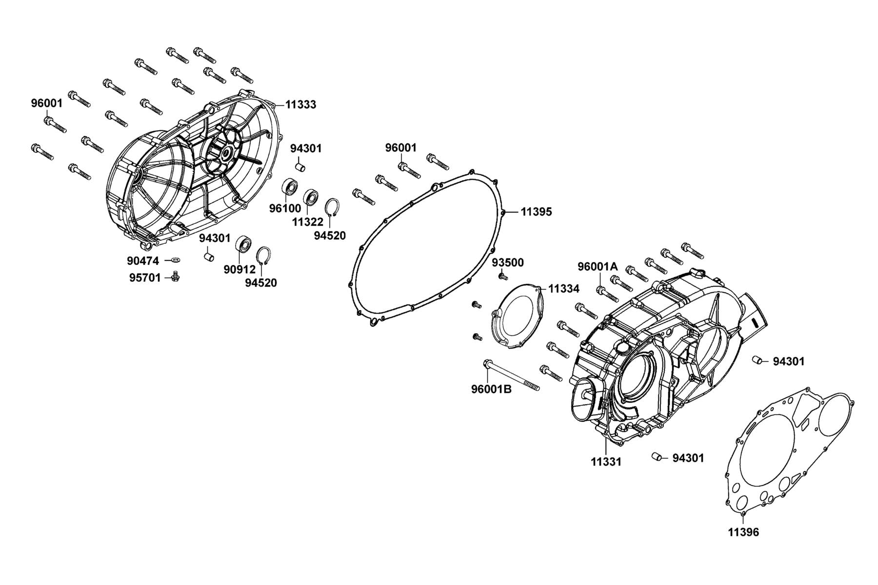 Bearing 6201 Llu(hrb) — 90912-KFLF-00E — KYMCO exploded-view diagram