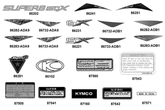 Stripe R Fr Mold — 86282-ADB1-M30-T02 — KYMCO exploded-view diagram