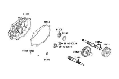 KYMCO Transmission exploded-view diagram, People S 150i ABS