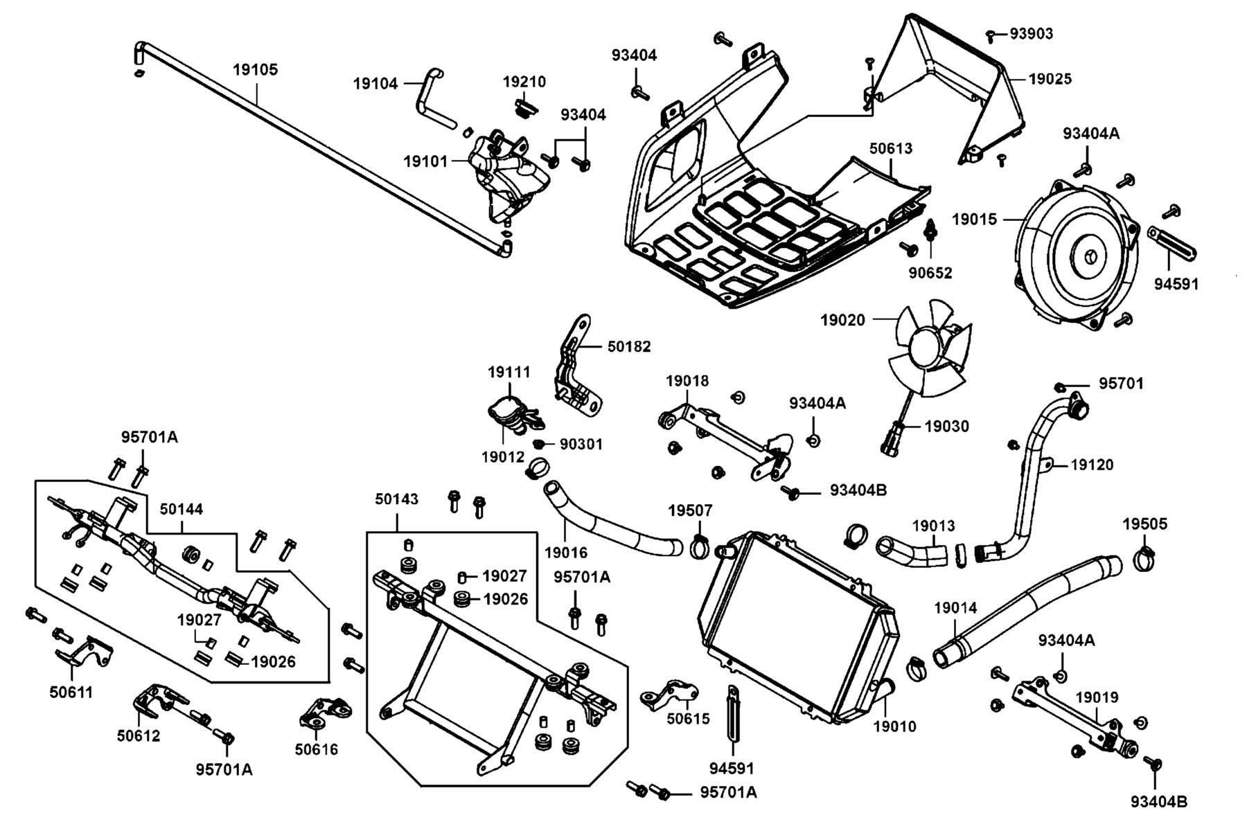 Clip 2X100 — 94591-LLB1-900 — KYMCO exploded-view diagram
