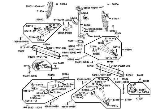 Cushion Set Fr — 5140A-ACD3-E00-R8S — KYMCO exploded-view diagram
